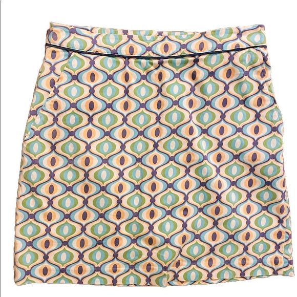 Fairway & Greene Skort- 4 green blue yellow , cotton spandex - Picture 1 of 8